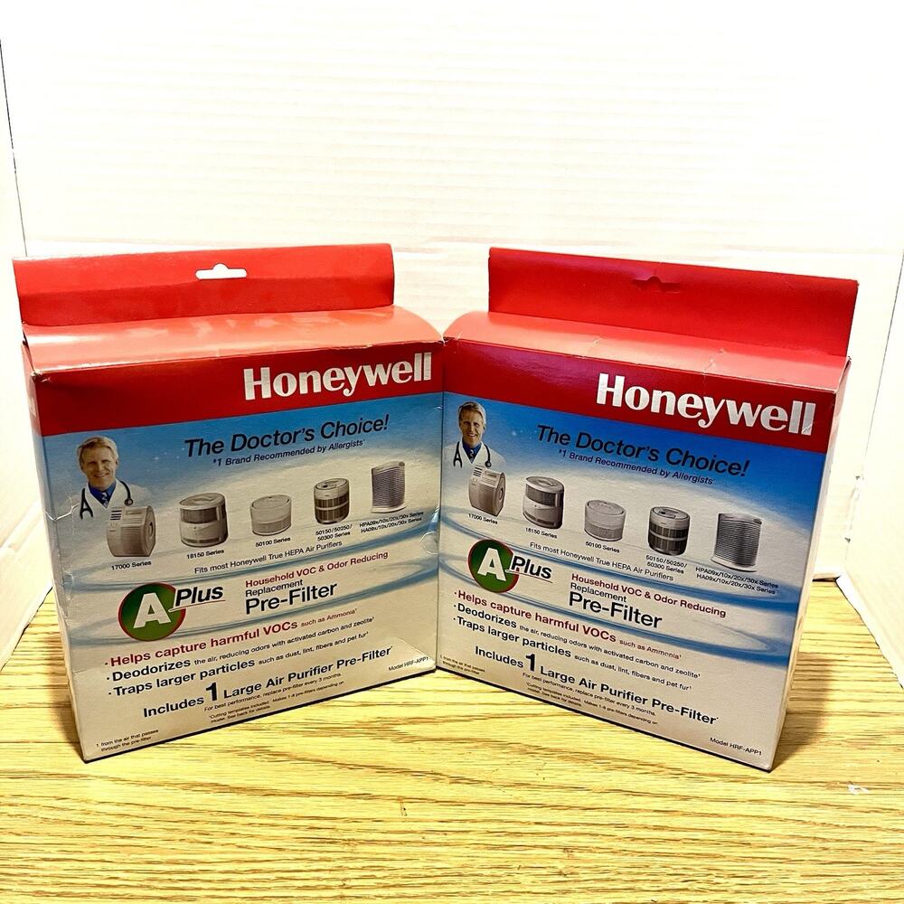 2 NEW Honeywell HRF-APP1 A Plus Pre Filter for Honeywell Round Air Purifiers